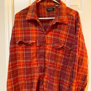 Harold Powell Red Plaid Button Down Shirt - Size XXL